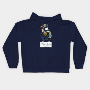 Book Wyrm (azure) Kids Hoodie